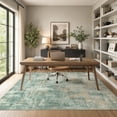thumbnail image 2 of MICGEEK 6'x9' Abstract Area Rugs for Living Room, Stain Resistant Washable Rugs with Non-Slip Backing, Modern Green Rug for Bedroom Dining Room Office Throw Rugs Carpet, 2 of 8