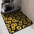 thumbnail image 2 of Washable Rubber Sunflower Cute Floral Dish Drying Mats for Kitchen Counter Home Large Coffee Bar Pad Accessories and Decor for Utensils Stemware 18''x24'', 2 of 7