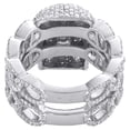 thumbnail image 4 of 10K White Gold Round Diamond Skull Head Statement Band 21mm Pinky Ring 3.45 CT., 4 of 5