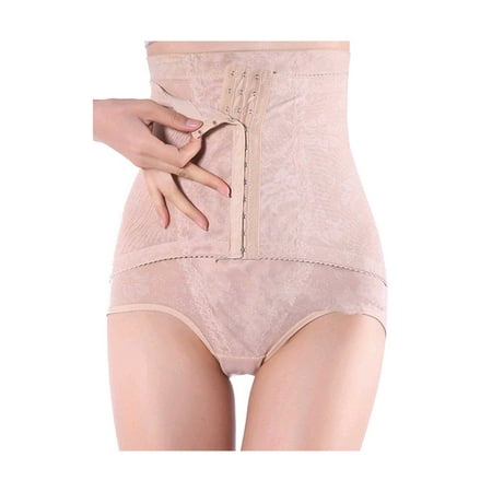 Vikoros Womens Shapewear Control Panties High Waist Enhancer Trainer Beige