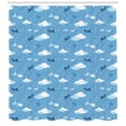 thumbnail image 3 of Ambesonne Airplane Shower Curtain, Boys Aviation, 69"Wx70"L, Blue Dark Blue and White, 3 of 3