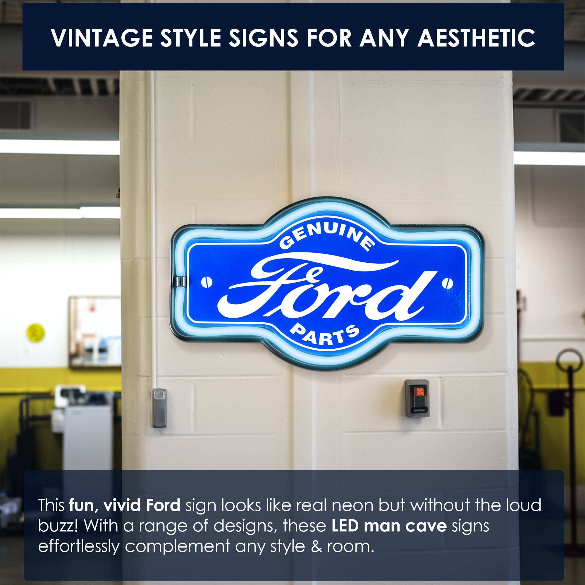 American Art Decor Officially Licensed Ford Genuine Parts LED Sign