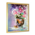 thumbnail image 2 of Designart 'Pink Fresh Abstract Flowers Bouquet in Vase' Modern Framed Art Print, 2 of 4