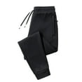 thumbnail image 2 of Womens weatpants Winter Fleece Lined Thermal Jogger Pants Drawstring with Zipper Pockets Lightweight Athletic Pants Black XL, 2 of 3