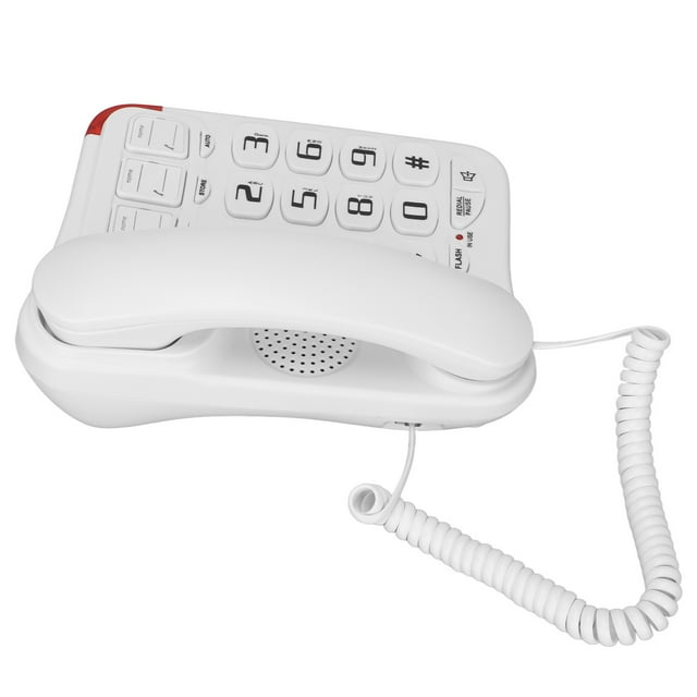 Teléfono Fijo, Teléfono Grande Teléfono Amplificado Enchufe y Reproducir Múltiples Funciones para el HOGAR PARA PERSONAS MAYORES PARA LA OFICINA