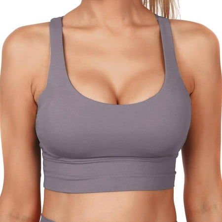 

Women Sports Bras Strappy Padded Medium Support Yoga Bra Workout Bra Workout Tops For Women