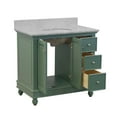 thumbnail image 4 of Bella 36" Bathroom Vanity with Sage Green Cabinet and Carrara Marble Top, 4 of 6