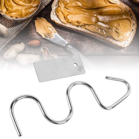 Agitador De Mantequilla De Maní, Mezclador Ergonómico De Mantequilla De Metal Fácil Control Con Raspador Para Restaurantes Para Panes Pasteles Ensaladas