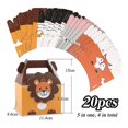 thumbnail image 2 of 20 Piezas Bolsas De Fiesta De Animales, Bolsas De Regalo De Papel, Pequeñas Bolsas De Papel Para Fiestas Infantiles, 4 Diseños Tema De La Selva B, 2 of 5