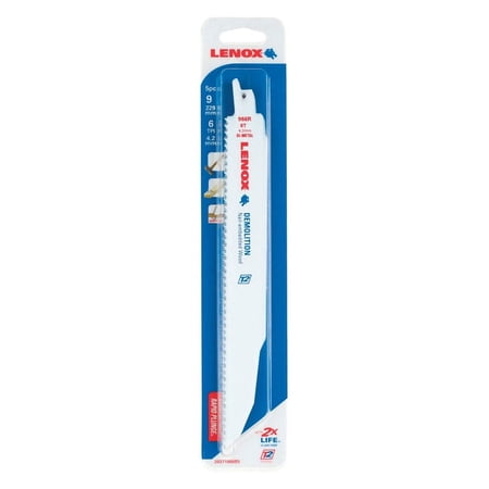 UPC: 0082472203714 | Lenox 9 in. Bi-Metal Reciprocating Saw Blade 6 TPI 5 pk