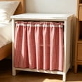 thumbnail image 5 of Feledorashia Cabinet Curtain, Short Cupboard Cover, Decorative Privacy Panel for Open Shelving Kitchen Cabinet Utility Nook and Storage Area, Soft Fabric Panel with Gathered Top Edge and Hooks, 5 of 6