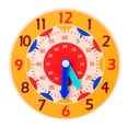 thumbnail image 2 of Cognitive Learning Clock Toy, Wooden Clock Educational Toy Colorful Appearance Smoothing Surfaces  for Home Play Orange Clock, 2 of 7