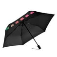 thumbnail image 2 of FORMRS Travel Umbrella Folding Auto Open Close Windproof Rain UV Protection, Pink Block Pattern, 2 of 8
