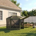 thumbnail image 6 of Dateyes 10'x10' Outdoor Pop Up Gazebo, Screen Tent with Removable Top & Mosquito Netting, Camping Canopy Tent, Waterproof, UV Resistant, Portable Carry Bag, Green, 6 of 10