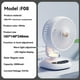 thumbnail image 2 of Ventilador de Escritorio USB de 6 Velocidades, Portátil, con Luz, Ideal para Dormitorio, Oficina, Viajes y Alfombrilla Antideslizante A, 2 of 5