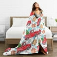 thumbnail image 5 of Kll Fleece Blanket Plush Throw Blanket Watercolor Red Truck And Fir Tree,Soft Fuzzy Cozy Flannel Blanket For Couch Sofa Bed.(60"X50"), 5 of 9