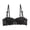 Black, variant on Balconette Bra Lace Trim Underwire Support Convertible Straps Bra Everyday Bra for Women