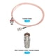 thumbnail image 3 of Cables Coaxiales Rg316 Bnc Macho A Bnc Hembra Con Adaptador, Cable Coaxial Rf de Baja Pérdida de 6 Pies de Longitud, Color Naranja, 1 Ud, 3 of 7