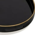 thumbnail image 2 of MAONAME Black Serving Trays with Handles, Oval Decorative Trays for Coffee Table, Nesting Trays Set of 2, Plastic Vanity Trays for Ottoman, Living Room, 2 of 6