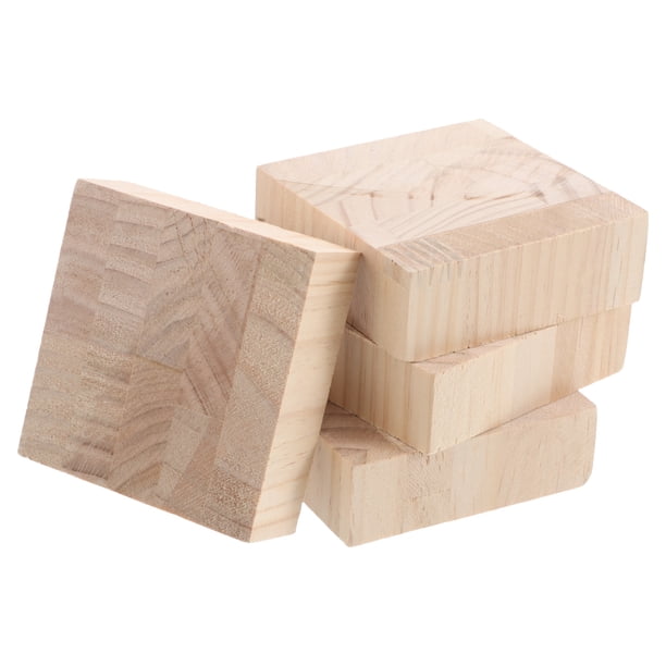 4 elevadores cuadrados de madera para muebles, elevadores de cama, elevadores de patas de escritorio, almohadillas elevadoras para sillas y mesas, protectores para pies de muebles.