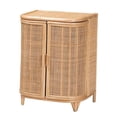 thumbnail image 1 of Pemberly Row Natural Rattan Storage Cabinet with Webbed Embellishments, 1 of 10