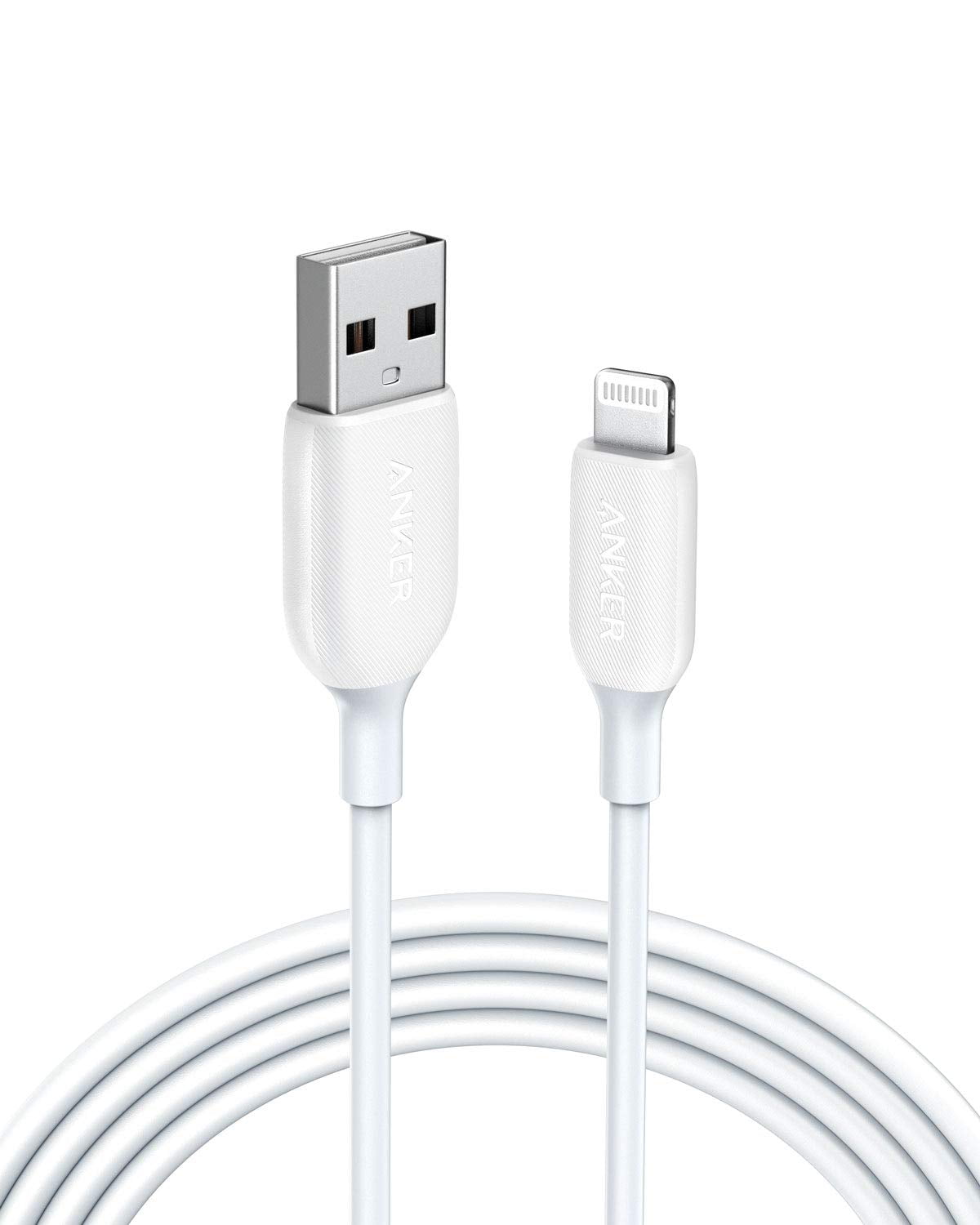 10ft Anker Powerline+ II Lightning Cable MFi Certified for Flawless Compatibility with iPhone Xs/XS Max/XR/X / 8/8 Plus / 7/7 Plus / 6/6 Plus / 5 / 5S and More Gold 
