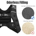 thumbnail image 3 of Costway 16LBS Workout Weighted Vest W/Mesh Bag Adjustable Buckle Sports Fitness Training, 3 of 9