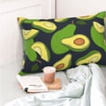 thumbnail image 4 of Pofeuu Fresh Avocado Print Polyester Microfiber Plush Pillowcases, Super Soft and Cozy Pillow Case Covers with Envelop Closure（Pillow core not included）-14"x20", 4 of 6