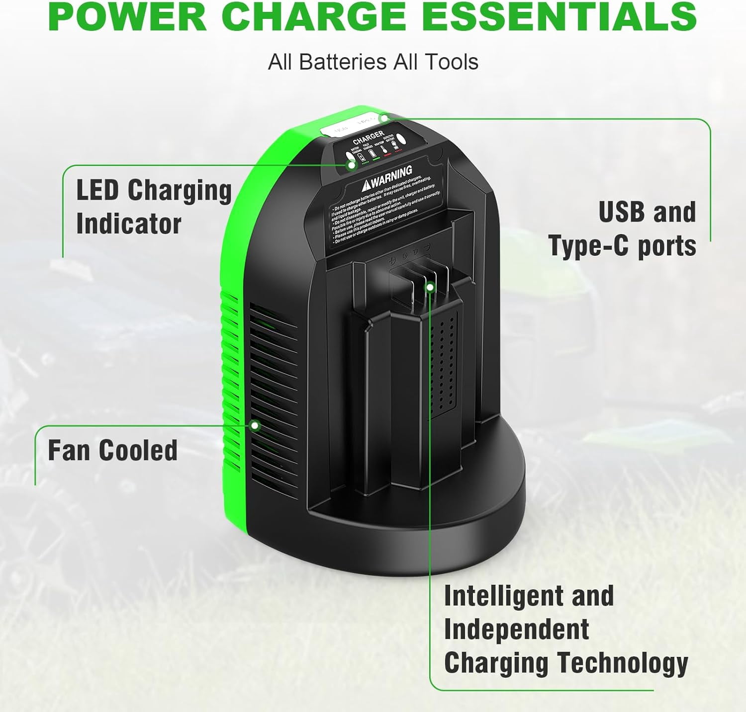 Rapid 4.0Ah Charger Replacement for EGO Battery Charger CH5500 CH2100, Compatible with EGO Charger CH3200 CH5500 CH2800D for EGO 56V Battery BA2800 BA4200 BA1400 BA5600 & Power+ Cordless Tools