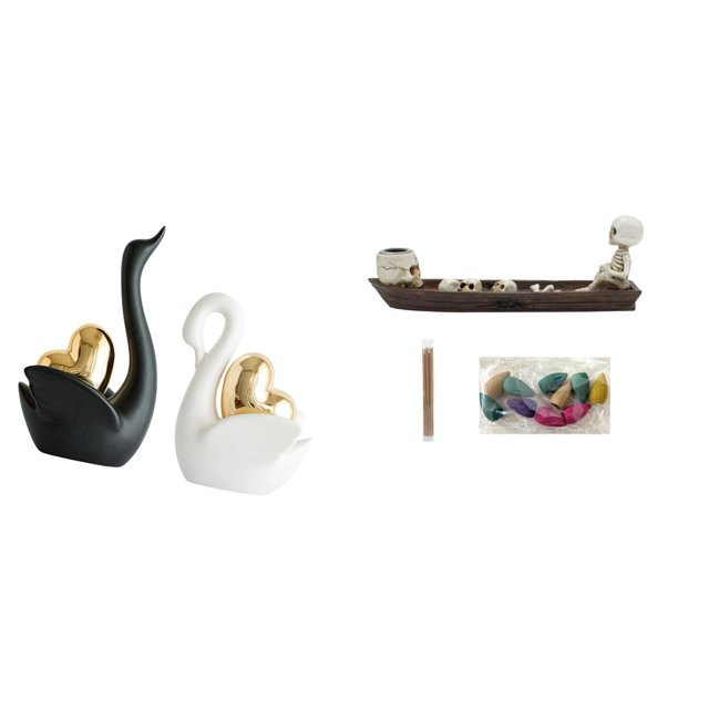 Figuras de barco cisne, adorno de mesa, artesanía, decoración para parejas, esculturas, quemadores, estatuas para estantería, entrada, armario, dormit
