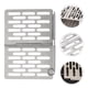thumbnail image 3 of BRIGHTFUFU 2pcs rejilla plegable rejilla multipropósito Barbacovia Grill de acero inoxidable BBQ Grill Net para barbacoa al aire libre, 3 of 7
