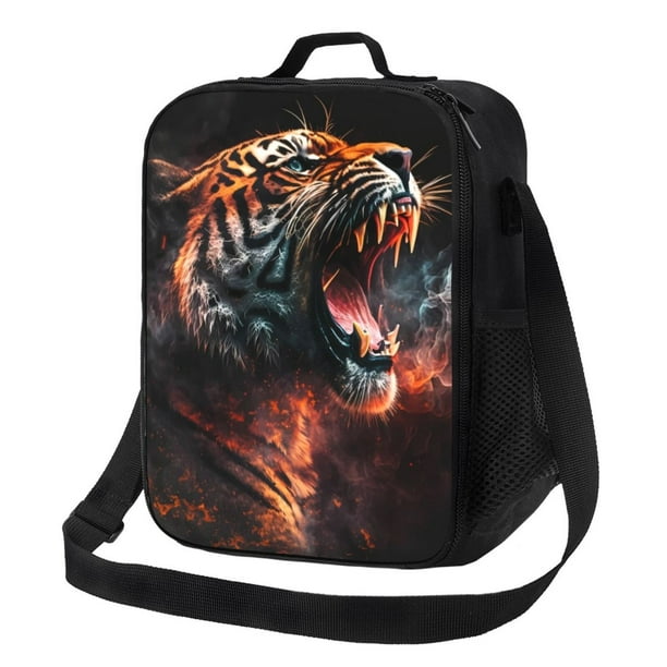 Fotbe Cool Tiger Lonchera Bolsa de Almuerzo para Hombres y Mujeres, Lonchera de Gran Capacidad, Bolsa de Almuerzo Reutilizable, Bolsa Térmica Aislante