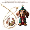 thumbnail image 4 of Gustave 7Pcs Dachshund Dog Christmas Tree Ornaments Pendants Cute Santa Hats Dogs Hanging Decorations for Party Home Car, Xmas Gifts, 4 of 9