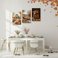 thumbnail image 4 of Hieng Fall Wall Art Pumpkin Picture 3 Pieces Autumn Harvest Wall Decor Fall Themed Canvas Thanksgiving Painting Prints for Kitchen Fall Party Decor Unframed, 4 of 6