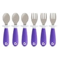 thumbnail image 1 of Munchkin Fourchettes et Cuillères pour Tout-Petits, 6 Pcs, Violet, 1 of 2