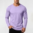 thumbnail image 6 of Samdudou Mens T Shirts Long Sleeve Crewneck Casual Basic Tees Everyday Layering Undershirts Lightweight Athletic Training Tops Classic Daily Workout Pullover Apparel, 6 of 7