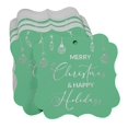 thumbnail image 3 of Inkdotpot Real Silver Foil Bracket Shape Paper Hang Tags Merry Christmas & Happy Text Favor Tags Pack Of 50, 3 of 7