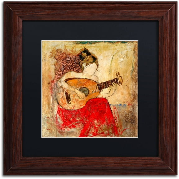 Trademark Fine Art "Vanessa" Canvas Art by Joarez, Black Matte, Wood Frame