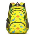 thumbnail image 2 of Dinosaur and Geometric Yellow Pattern Cute School Backpack Bag with Padded Back and Adjustable Shoulder Straps 16.9 X 12.6 X 5.9 Inches, 2 of 5