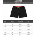 thumbnail image 5 of MADHERO 3 Pack Mens Swim Trunks with Mesh Lining Quick Dry Swim Shorts Bathing Suit Swimswear Black/ Grey/ Army Green Size XL, 5 of 5