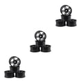 thumbnail image 1 of paramount 4 Pieces52mm Elastic *RC Car Tires Wheel Rims Hub Tyres High Traction Five Star/Black 3Set, 1 of 6