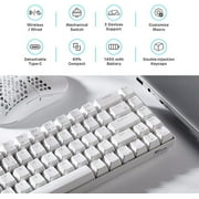Royal Kludge RK68 White Wireless Swappable Keyboard Brown Switch USB22_WBRI