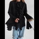thumbnail image 5 of Blusas Casuales para Mujer, con Mangas Acampanadas, Cuello Alto y Volantes, Camisa de Verano A para Vacaciones. Negro L, 5 of 8