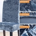 thumbnail image 3 of Ounissouiy Funda elástica para silla de comedor, multicolor, resistente al desgaste, Universal, las cuatro estaciones, estilo Simple, fundas reclinables, Decoración del hogar Gris Ounissouiy HA012485-11, 3 of 6
