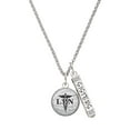 thumbnail image 1 of Delight Jewelry Silvertone Domed Black LPN Silvertone Sisters Best Friends Forever Bar Charm Necklace, 23", 1 of 4