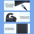 thumbnail image 6 of Solar Portable Fan Solar Portable Fan Handheld Usb Rechargeable 1500mah Battery Operated Personal Cooling Fan with 5 Speeds forOutdoor Camping Travel Handheld Fan, 6 of 6