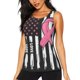thumbnail image 1 of Fotbe Ribbon Breast Cancer Awareness Blusas Sin Mangas para Mujer – Estilo Casual, Corte Suelto, Slim-Fit, Cuello Redondo Deportivo, Tops de Verano para Gimnasio y Yoga-Small, 1 of 7