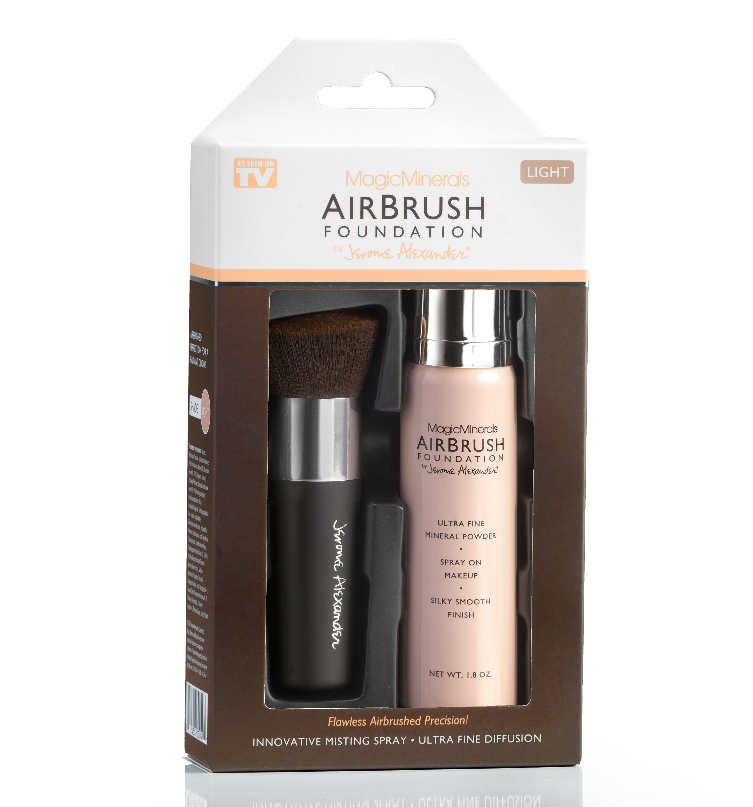 MagicMinerals AirBrush Foundation by Jerome Alexander, 2 Piece Set AirBrush Foundation and Kabuki Brush