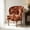 Orange, variant on Gericco Accent Chair Wingback Side Vintage Velvet Upholstery Wide for Living Room, Bedroom, beige