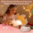 thumbnail image 6 of Night Light for Kids Squishy Silicone Cute Animal Lamp,Dimmable Rechargeable Touch Nightlight for Nursery,Bedside,Kids Room Decor,Perfect Gift for Girls & Boys, 6 of 8